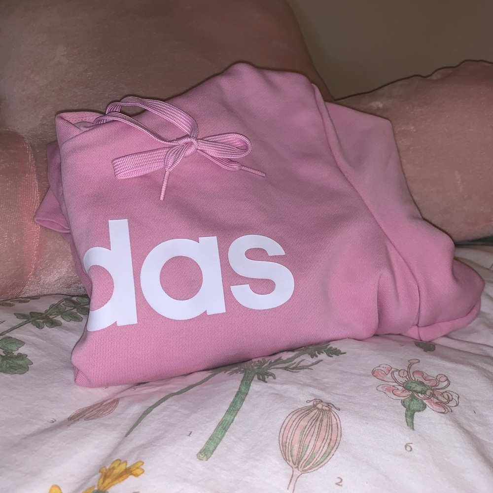 Adidas Barbie pink pull-over hoodie!